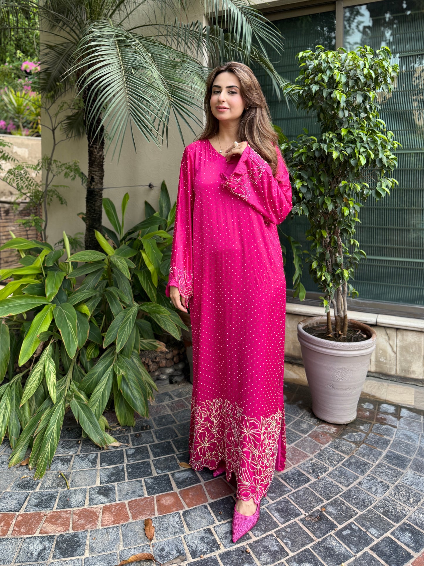 SF 252 | 2Pcs Sheesha Silk Kaftan | Ready to Wear