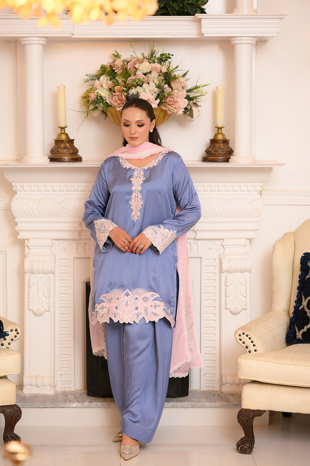 SF-236 | 3Pcs - Silk ( Ready to Wear Festive)