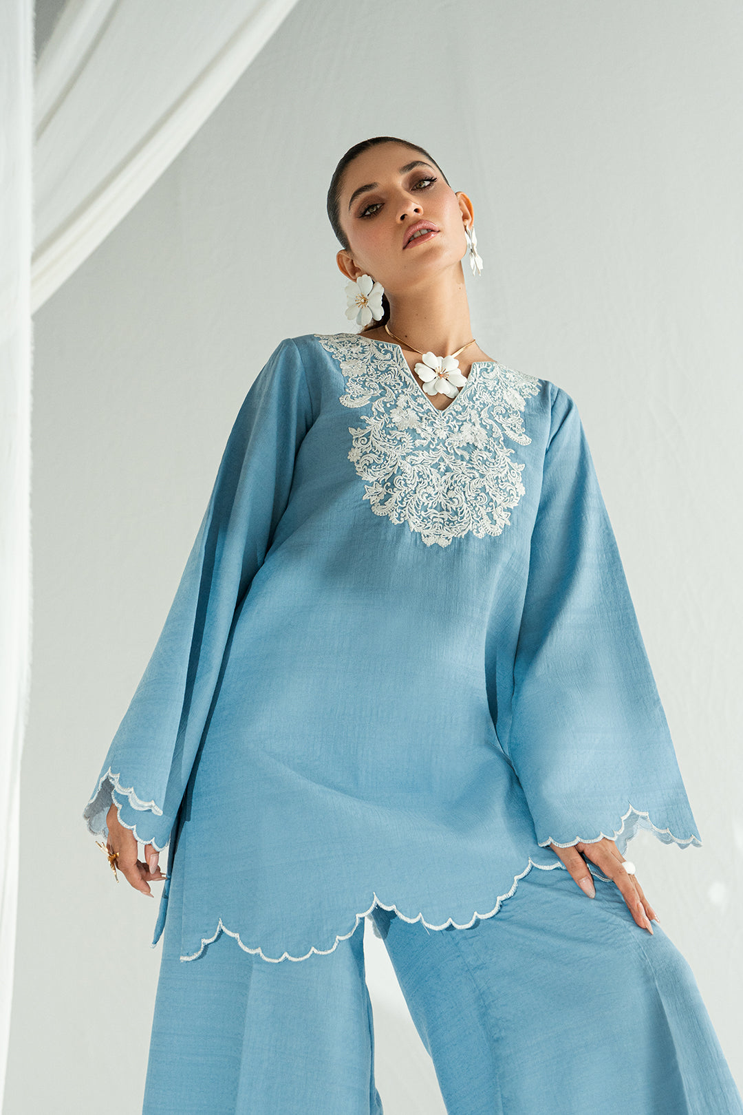 SF 244 | 2Pcs Embroidered - Pure Lawn |  Ready to Wear