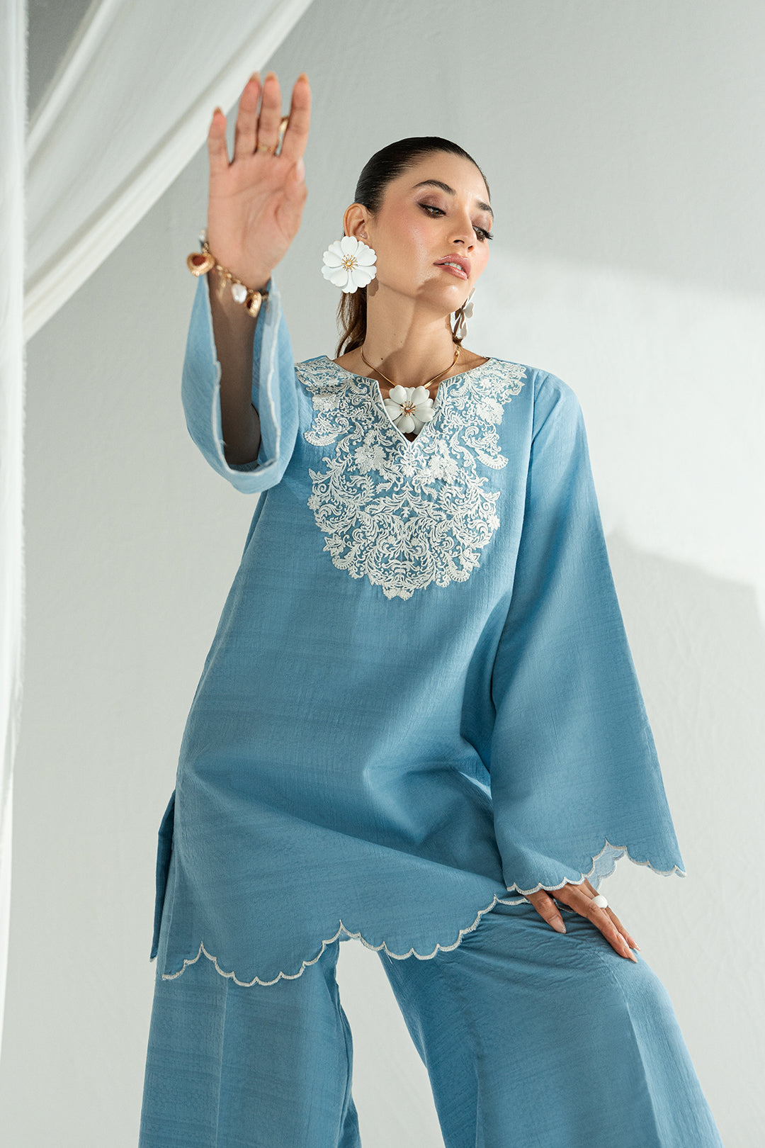 SF 244 | 2Pcs Embroidered - Pure Lawn |  Ready to Wear