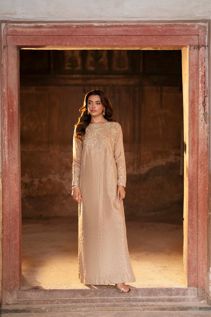 SF-257 | Shimmer Silk Kaftan | Luxury Formal