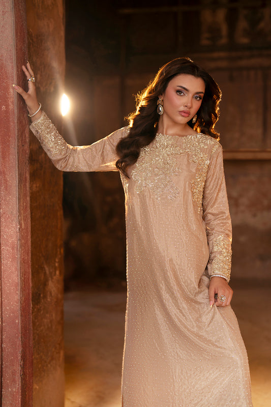 SF-257 | Shimmer Silk Kaftan | Luxury Formal
