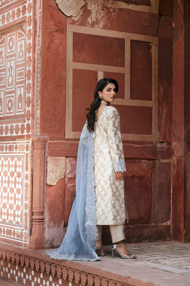 SF-262 | Jamawar Embossed Silk 3Pcs | Luxury Formal