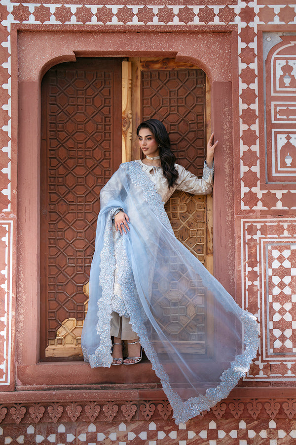 SF-262 | Jamawar Embossed Silk 3Pcs | Luxury Formal