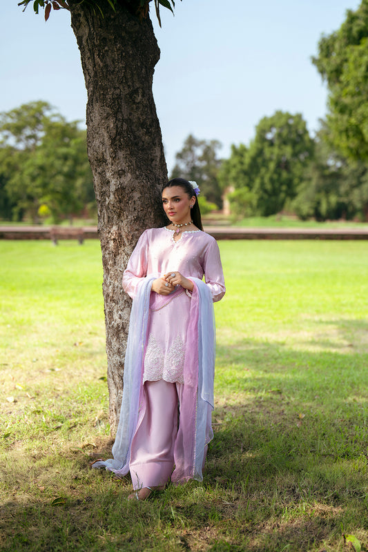 SF-255 | Embroidered Sheesha Silk 3Pcs | Luxury Formal