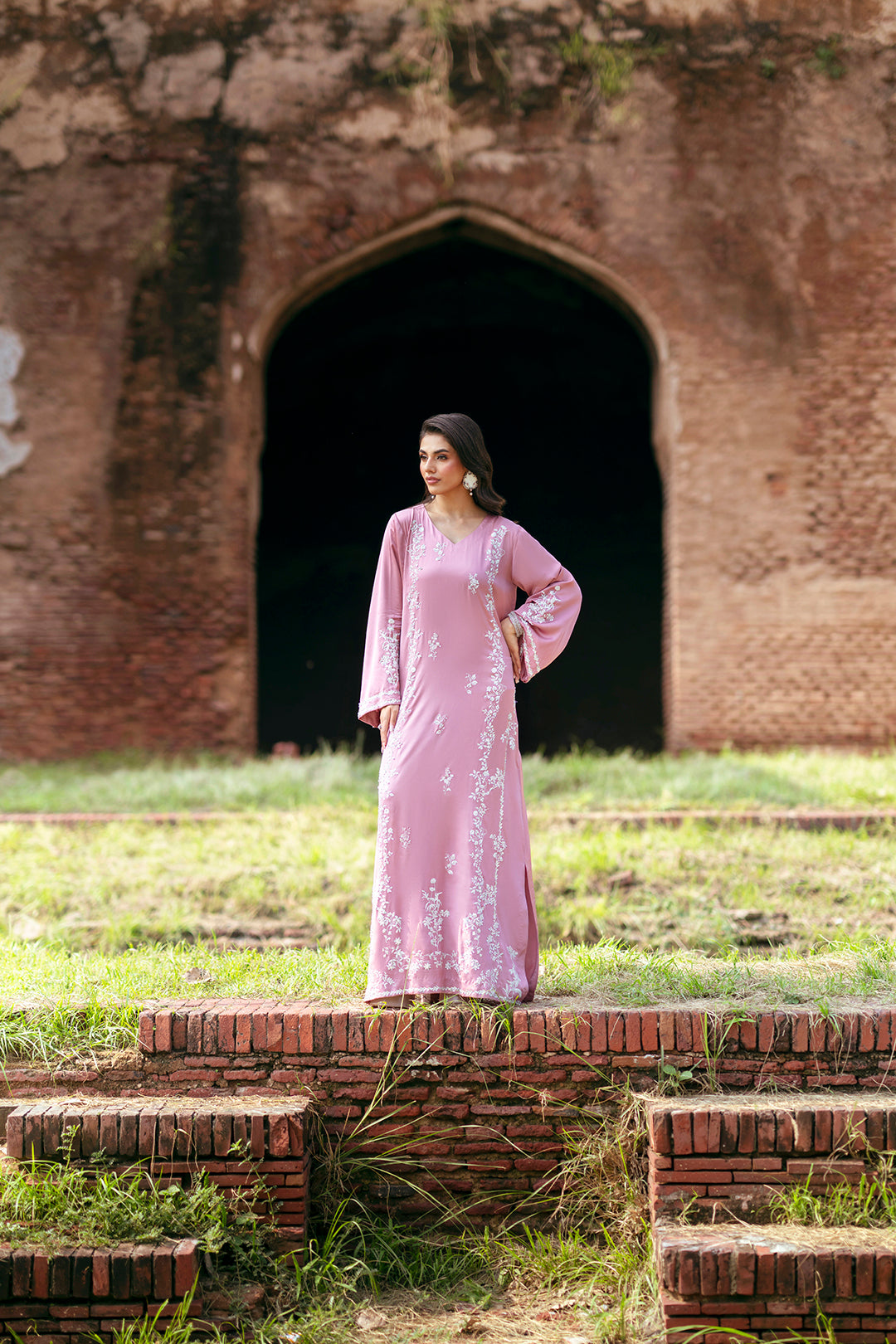 SF-256 | Rayyan Silk Kaftan | Luxury Formal