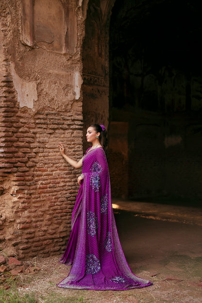 SF-259 | Pure Charmeuse Silk 2Pcs Saree | Luxury Formal