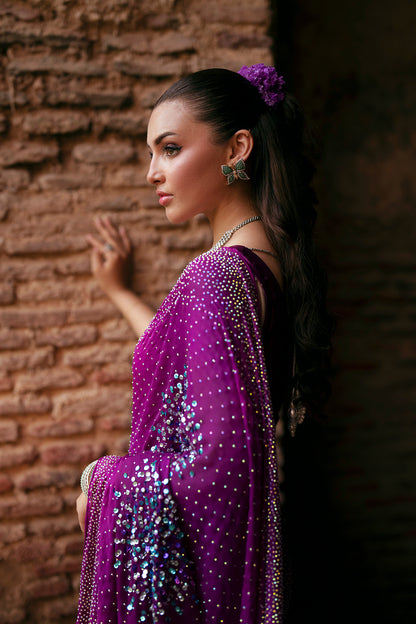 SF-259 | Pure Charmeuse Silk 2Pcs Saree | Luxury Formal