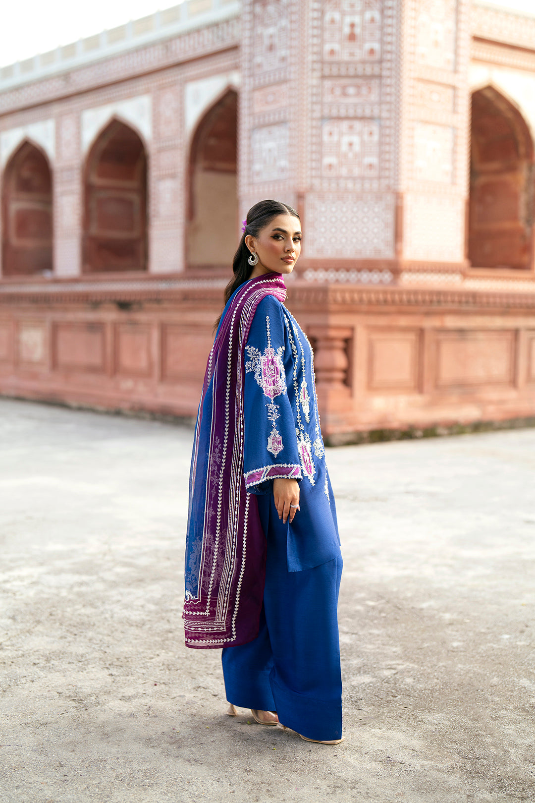 SF-266 | Embroidered Raw Silk 3Pcs | Luxury Formal