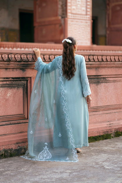 SF-269 | Embroidered & Hand-Embellished Korean Raw Silk 3Pcs | Luxury Formal