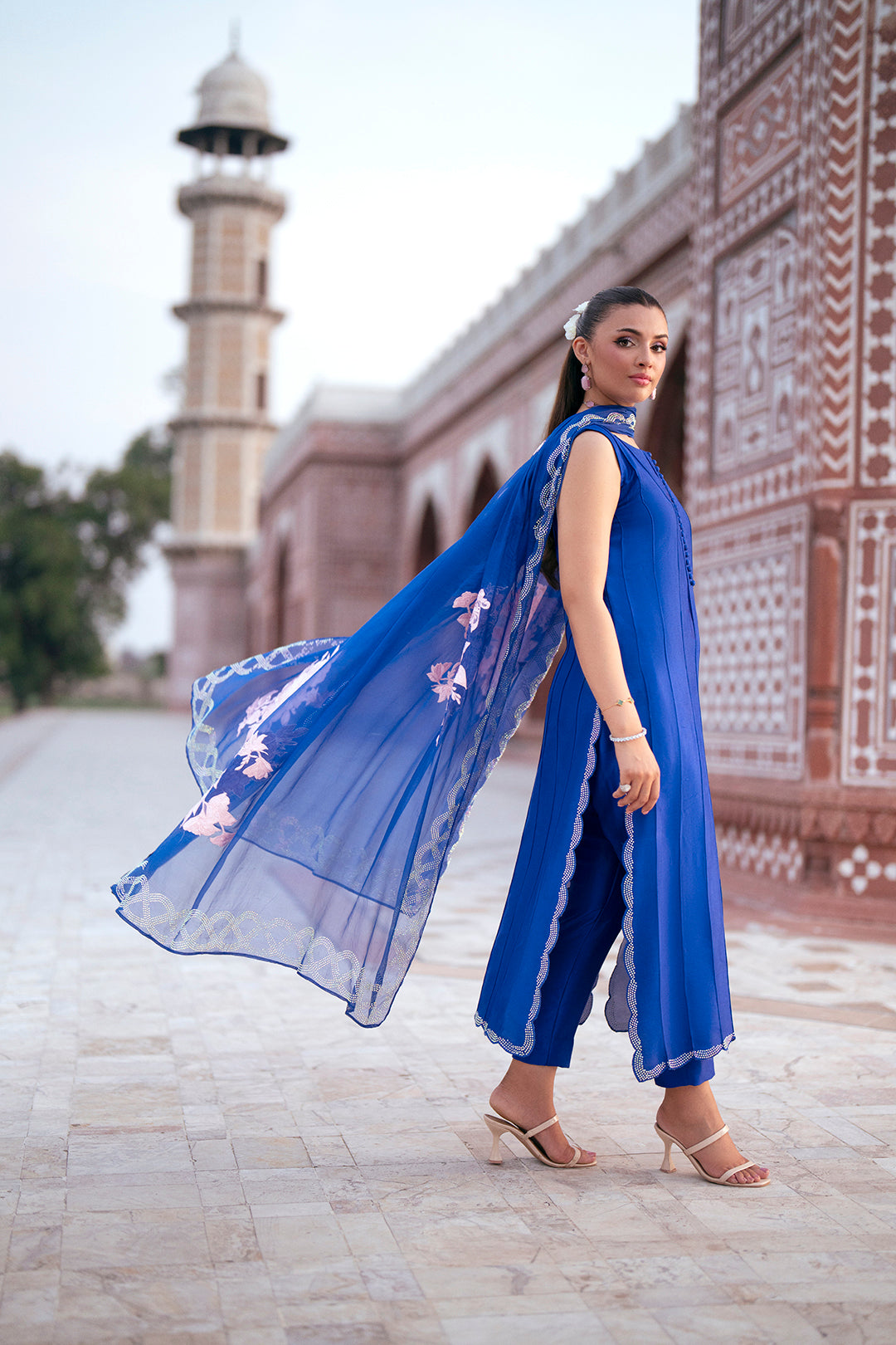 SF-270 | Embroidered & Embellished Pure Shesha Silk 3Pcs | Luxury Formal