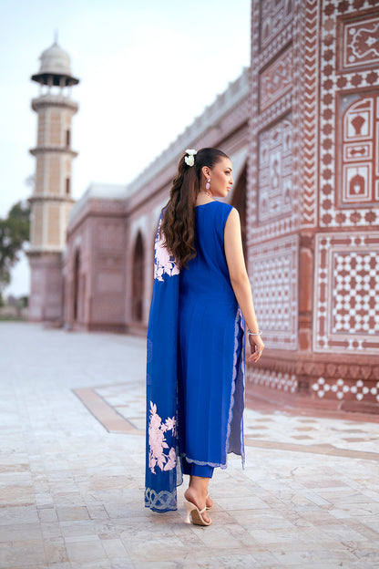 SF-270 | Embroidered & Embellished Pure Shesha Silk 3Pcs | Luxury Formal