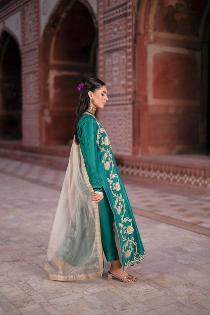 SF-268 | Embroidered & Hand-Embellished Pure Raw Silk 3Pcs | Luxury Formal
