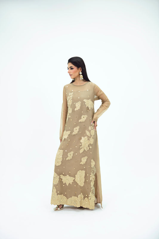 SF-271 | Threadwork Pure Organza Kaftan | Luxury Formal