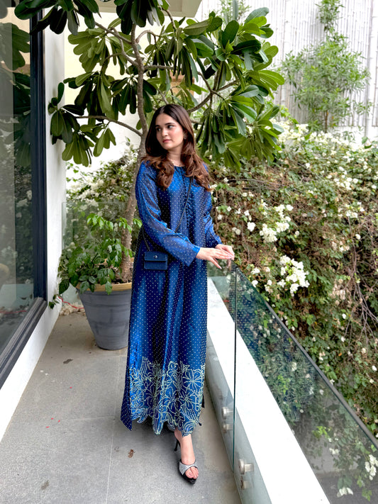 SF 251 | 2Pcs Sheesha Silk Kaftan |  Ready to Wear