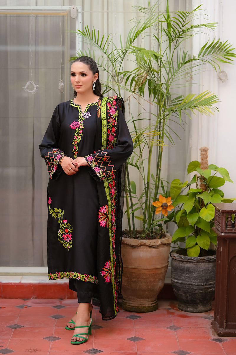 SF-232 | 3Pcs - Silk <br> Ready to Wear Festive </br>