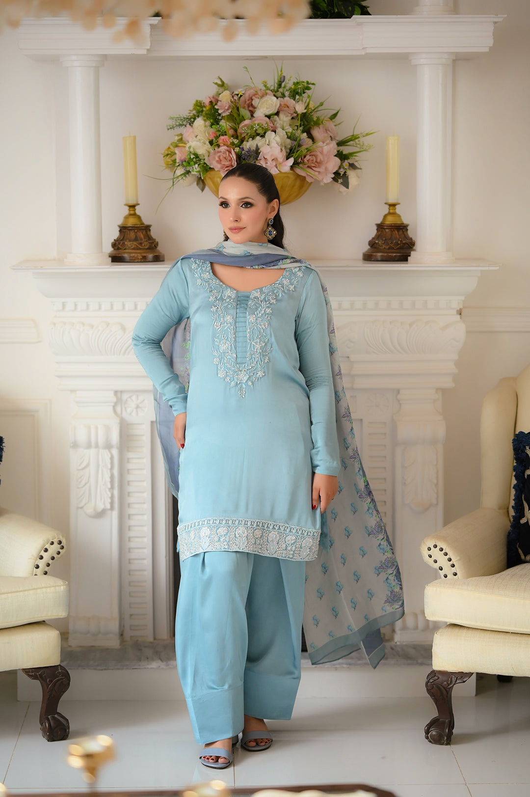 SF-234  | 3Pcs - Silk <br> Ready to Wear Festive </br>
