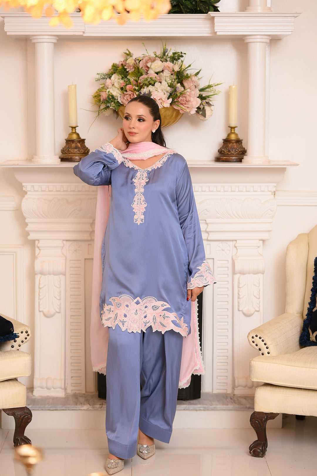 SF-236  | 3Pcs - Silk ( Ready to Wear Festive)